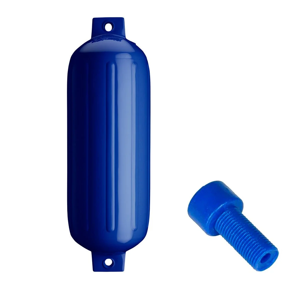 Polyform U.S. Polyform G-5 Twin Eye Fender 8.8" x 26.8" - Cobalt Blue w/Adapter – Marine Boat Replacement Part