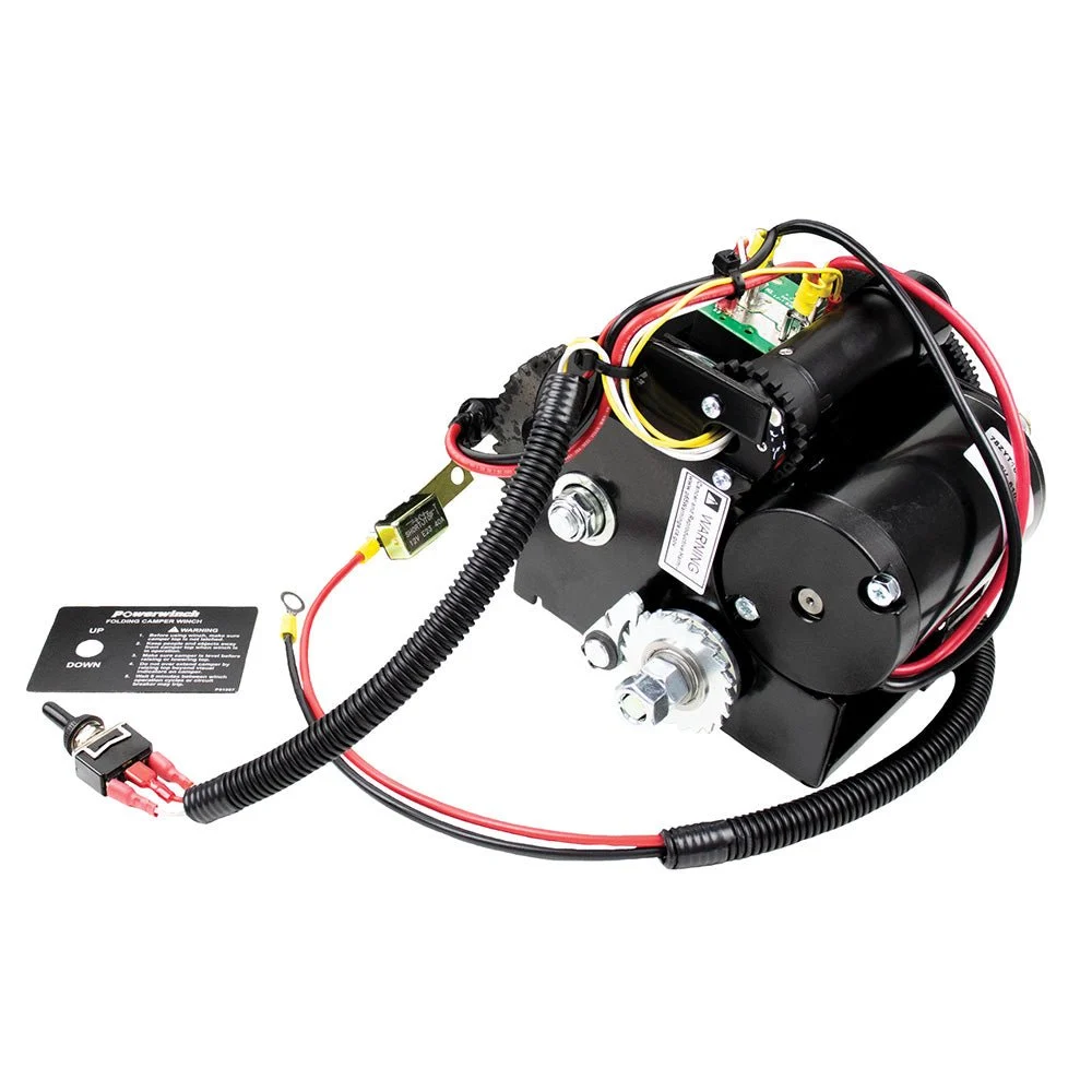 Powerwinch Folding & Pop-Up Camper Winch w/1200lb Lift Capacity – Marine Electrical Replacement Part