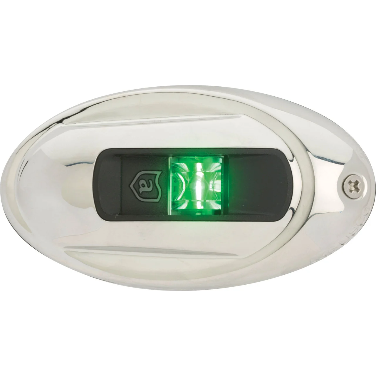 Attwood NV4012SSG-7 Sidelights Vertical - Starboard, Green/Stainless - NV4012SSG-7