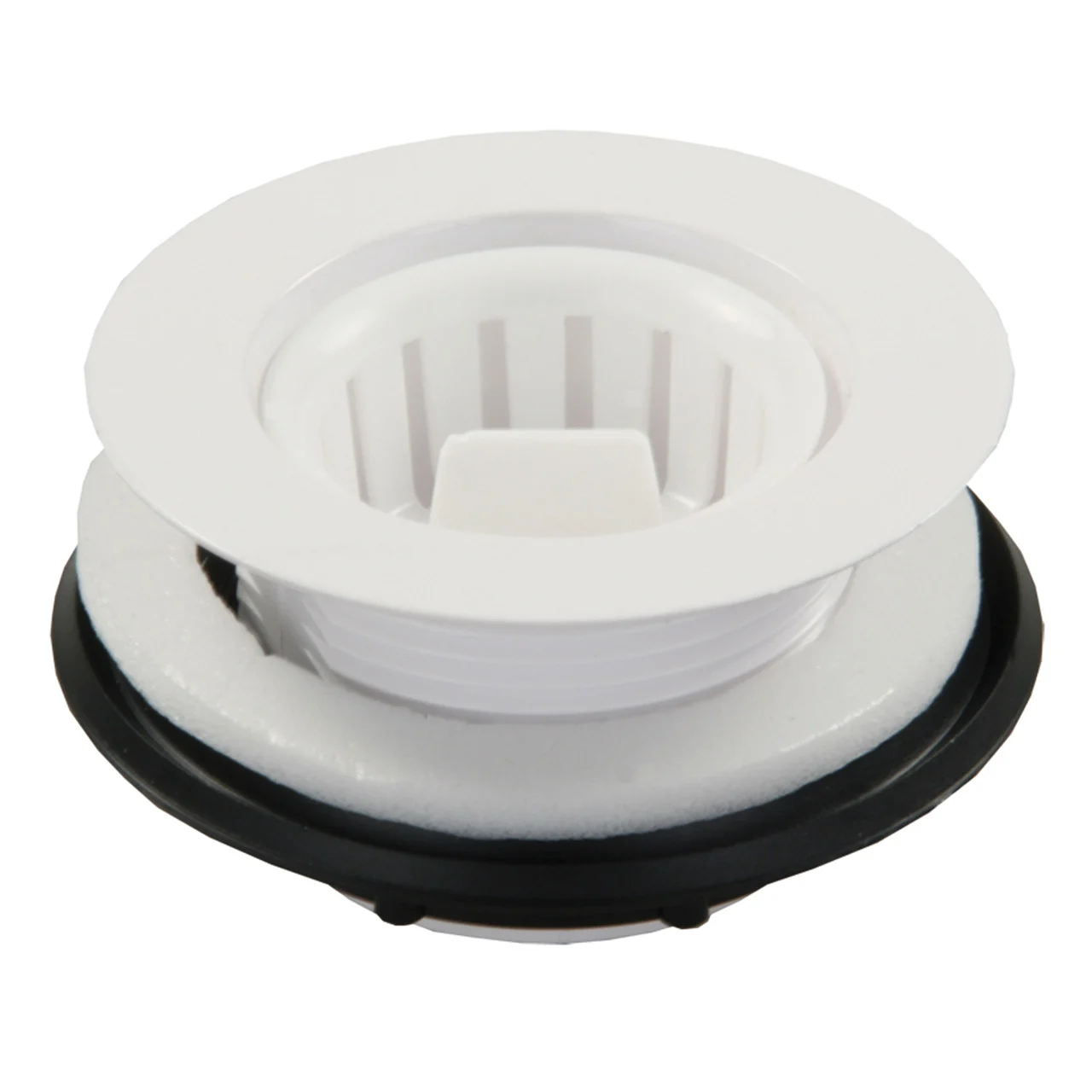 JR Products 95015 Strainer with Threaded Basket - White - 95015
