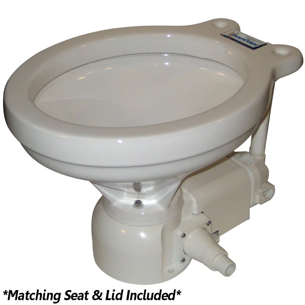 Raritan Sea Era Electric Toilet - Household Style - Integral Pump - Straight & 90° Discharge - 12V – Marine Boat Replacement Part