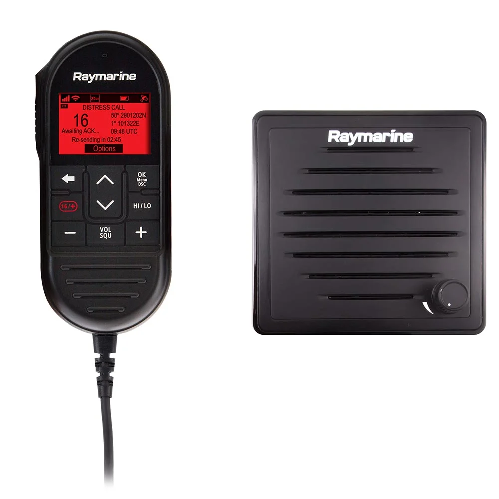 Raymarine Ray90 Wired Second Station Kit w/Passive Speaker, RayMic Wired Handset & RayMic Extension Cable – Marine Electrical Replacement Part
