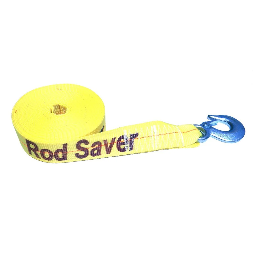 Rod Saver Heavy-Duty Winch Strap Replacement - Yellow - 2" x 25' – Marine Electrical Replacement Part