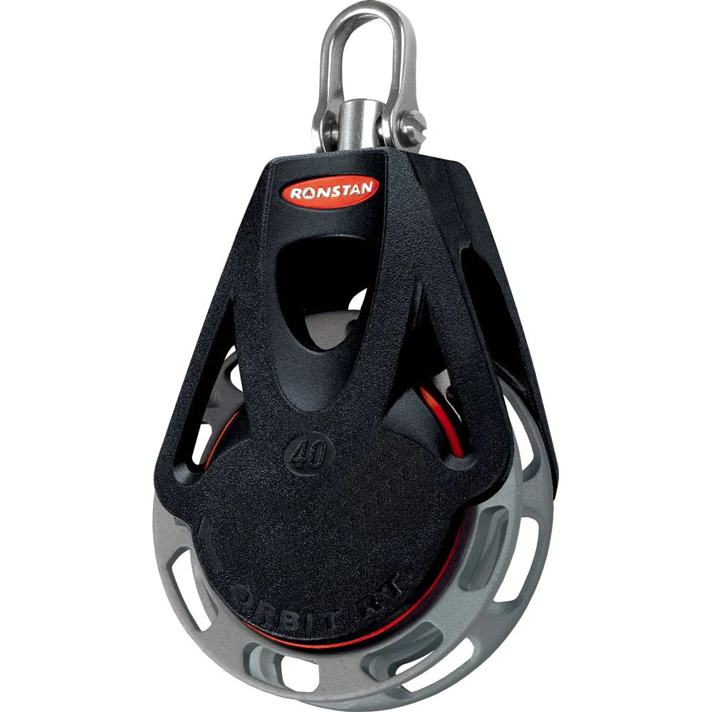 Ronstan Series 40 Ratchet Orbit Block™ - Single - Auto - Swivel Shackle Head – Marine Electrical Replacement Part