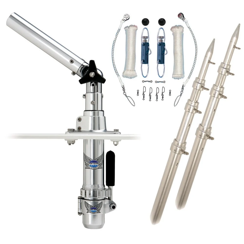Rupp Marine Rupp Classic Top Gun Outrigger Kit w/15' Poles & Complete Single Line Rigging Kit w/Klickers Re