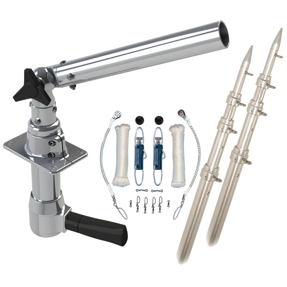 Rupp Marine Rupp Revolution Top Gun Package w/18' Poles & Complete Single Line Rigging Kit w/Klickers Relea