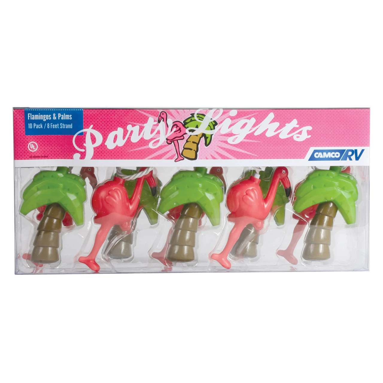 Camco 42662 Party Lights - Palm Trees & Flamingos - 42662