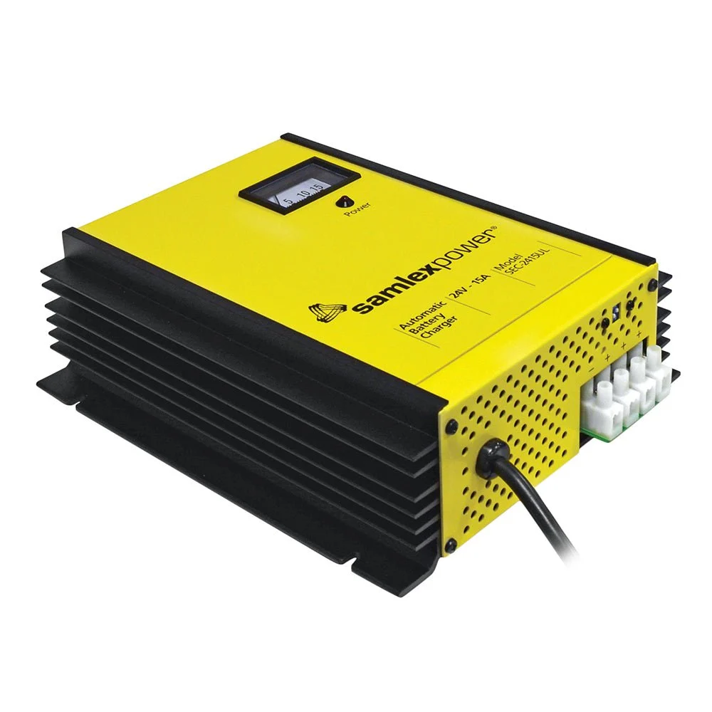 Samlex America Samlex 15A Battery Charger - 24V - 3-Bank - 3-Stage w/Dip Switch & Lugs – Marine Electrical Replacement Part