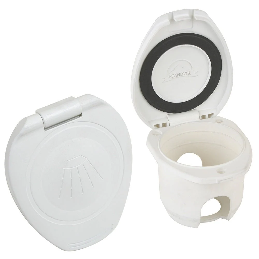 Scandvik Replacement White Cup & Cap f/Recessed Shower – Marine Boat Replacement Part