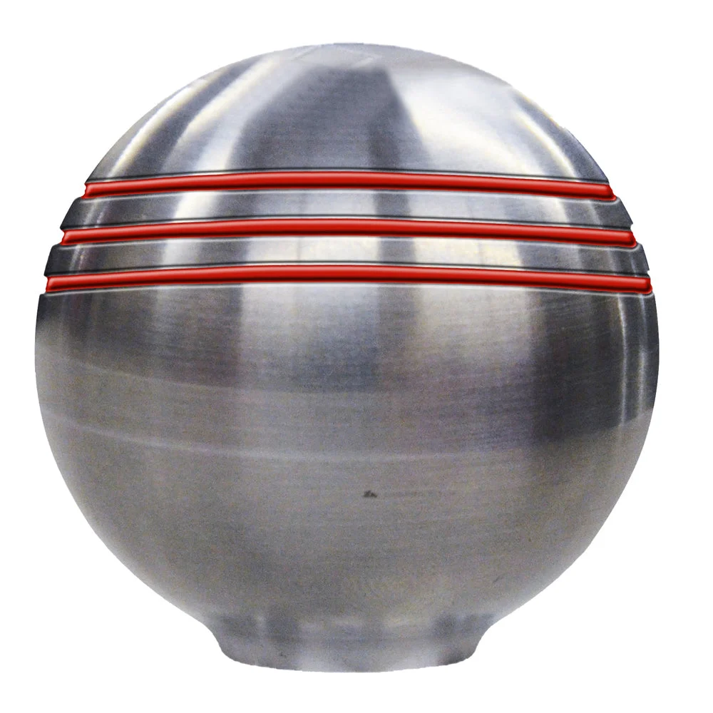 Schmitt & Ongaro Throttle Knob - 1-â…ž" - Red Grooves