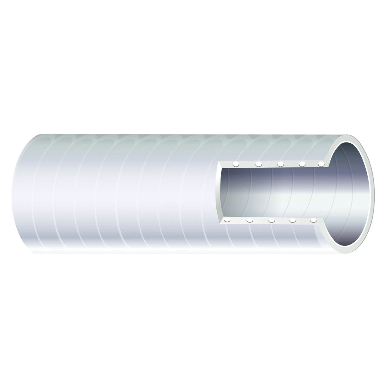 Sierra 116-148-1126W VAC Extra Heavy-Duty FDA 1-1/2" x 50' - 116-148-1126W