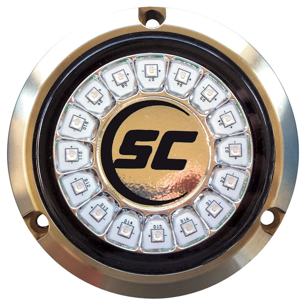 Shadow-Caster LED Lighting Shadow-Caster Great White Single Color Underwater Light - 16 LEDs - Bronze – Marine Electrical Replacement Part