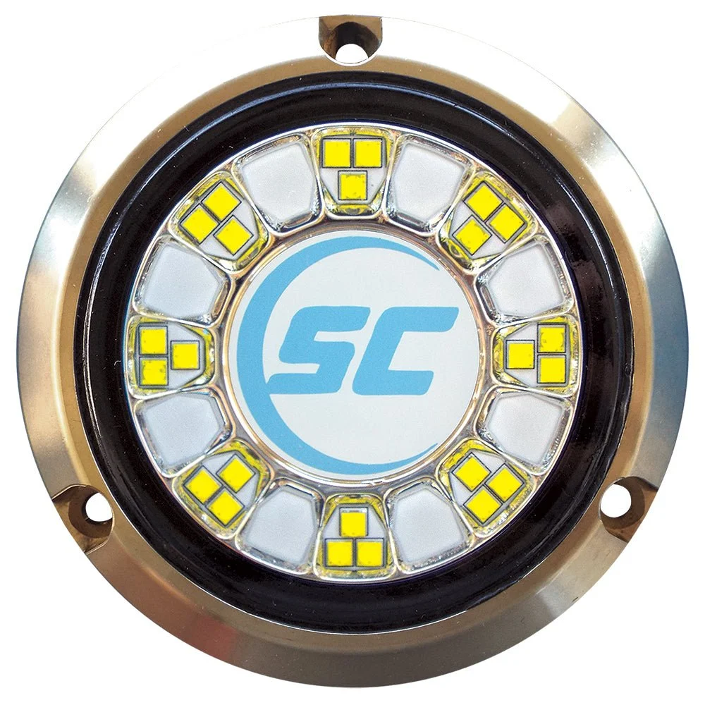 Shadow-Caster LED Lighting Shadow-Caster SCR-24 Bronze Underwater Light - 24 LEDs - Bimini Blue/Great White – Marine Electrical Replacement Part