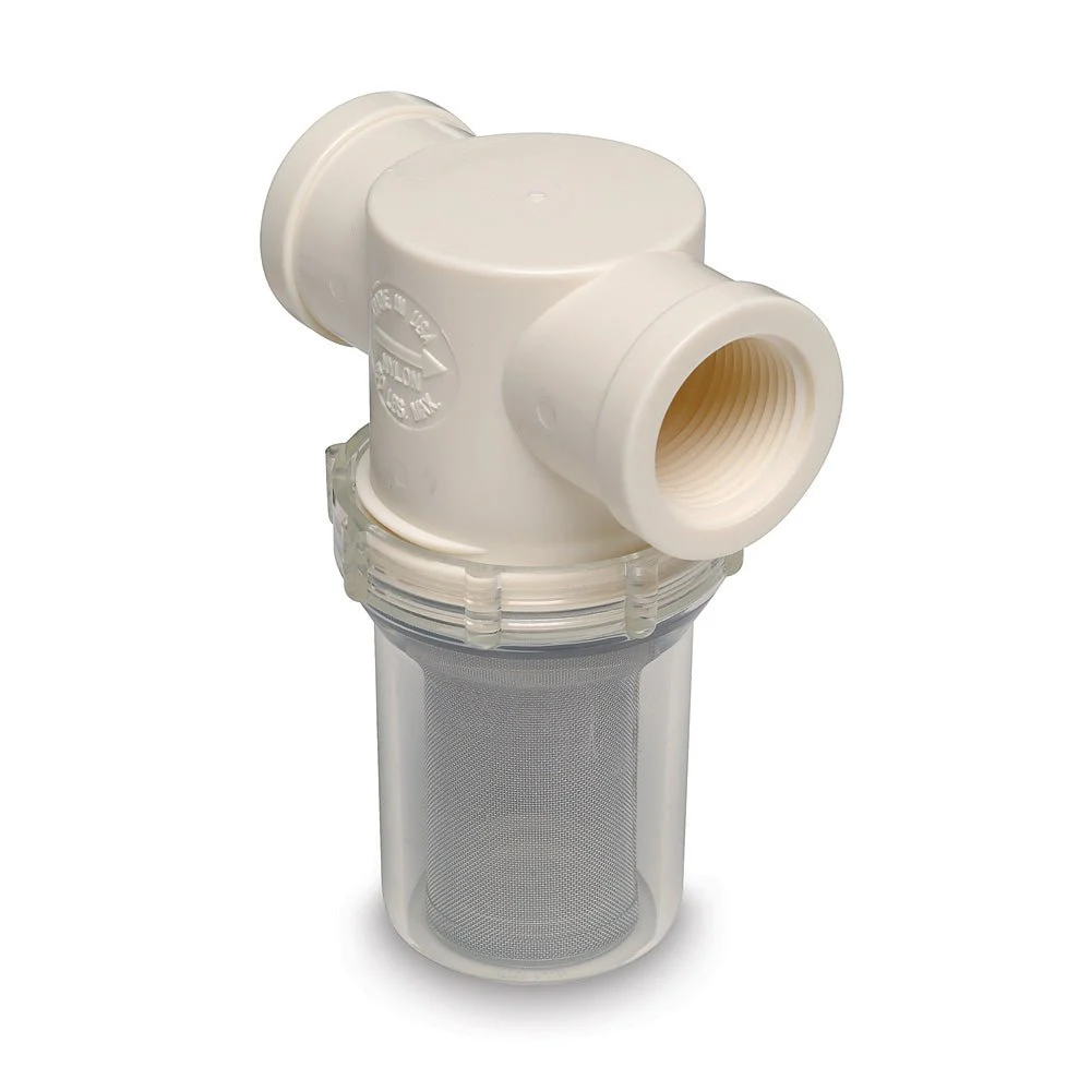 Shurflo by Pentair 1" Raw Water Strainer w/Bracket & Fittings - 50 Mesh – Marine Engine Cooling Replacement Part