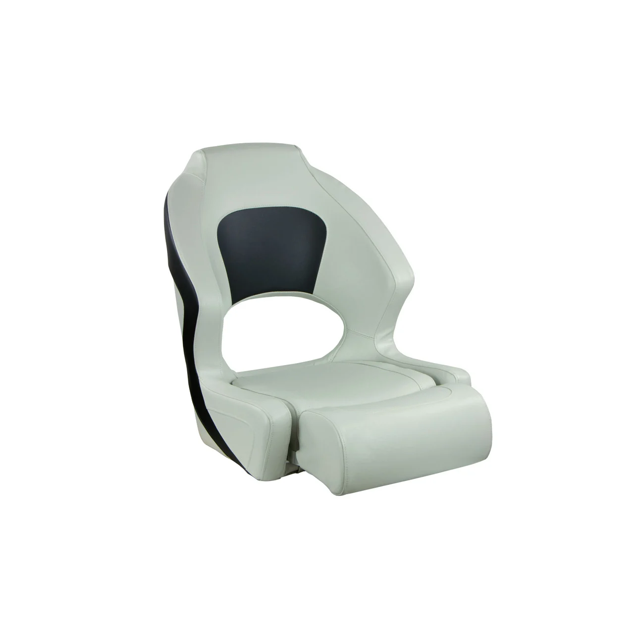 Springfield Marine 1043253 Deluxe Sport Flip-Up Bucket Chair - Charcoal and White - 1043253