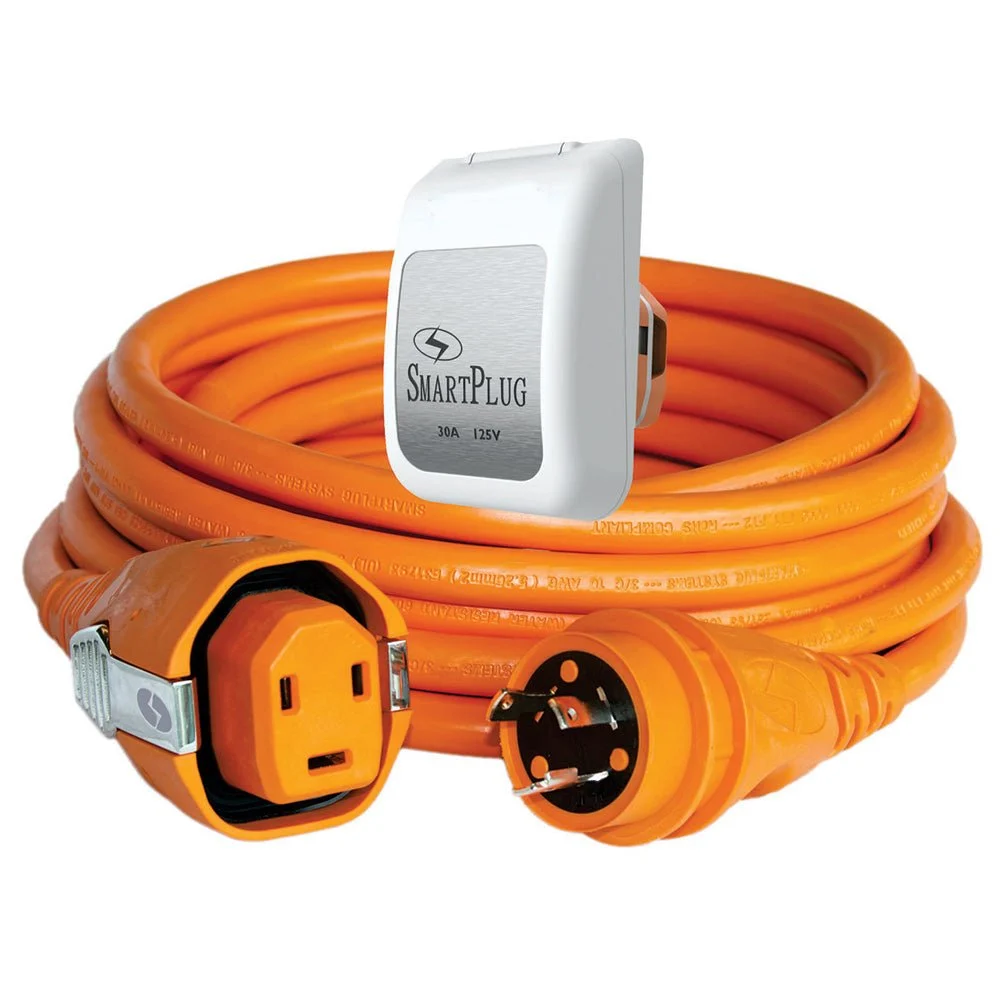 SmartPlug 30 AMP SmartPlug/Twist Type Cordset w/White Inlet Cover- 50' – Marine Electrical Replacement Part