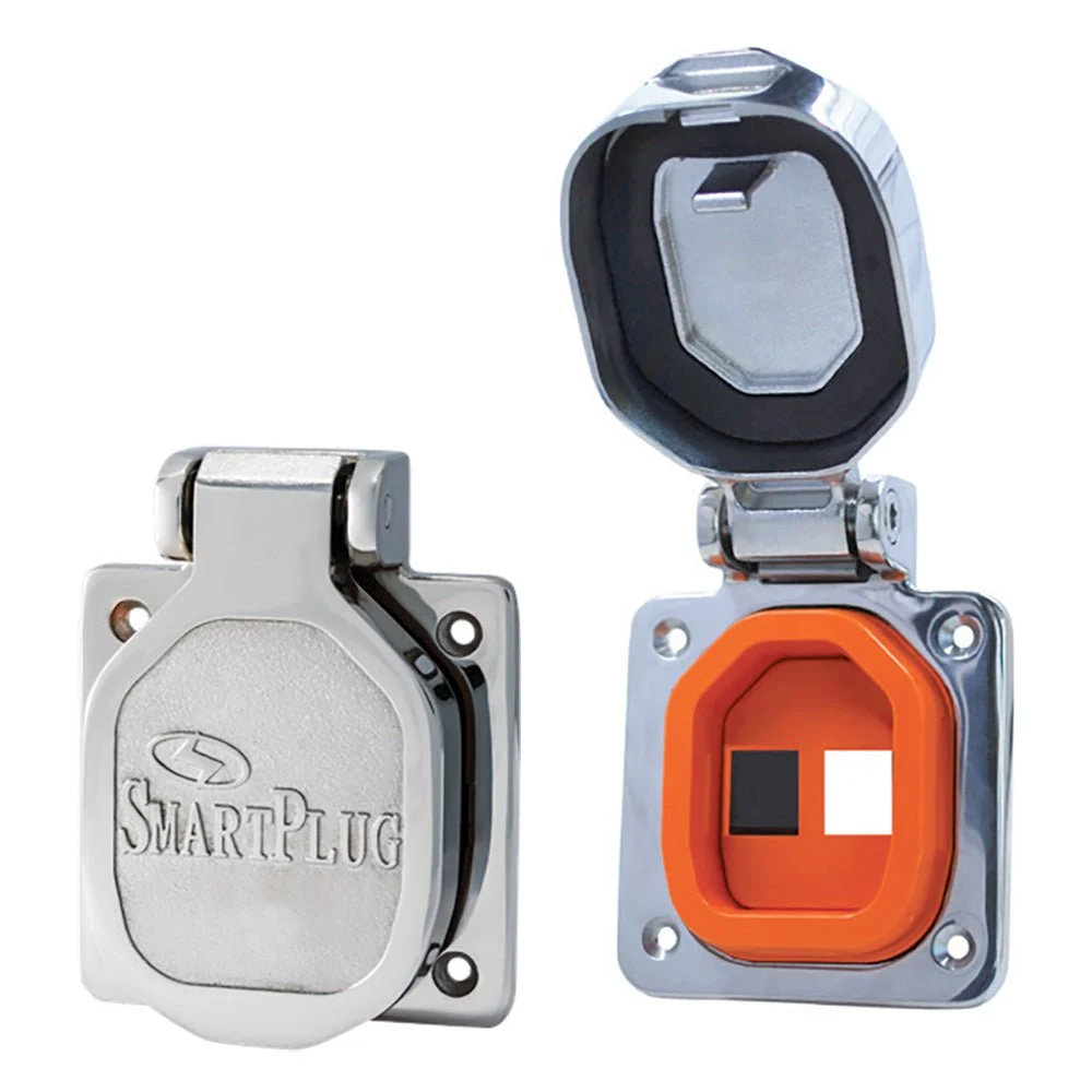 SmartPlug Data Port Case/Inlet Only - 316 SS Cover w/One Blank Plug & One Open Port – Marine Boat Replacement Part