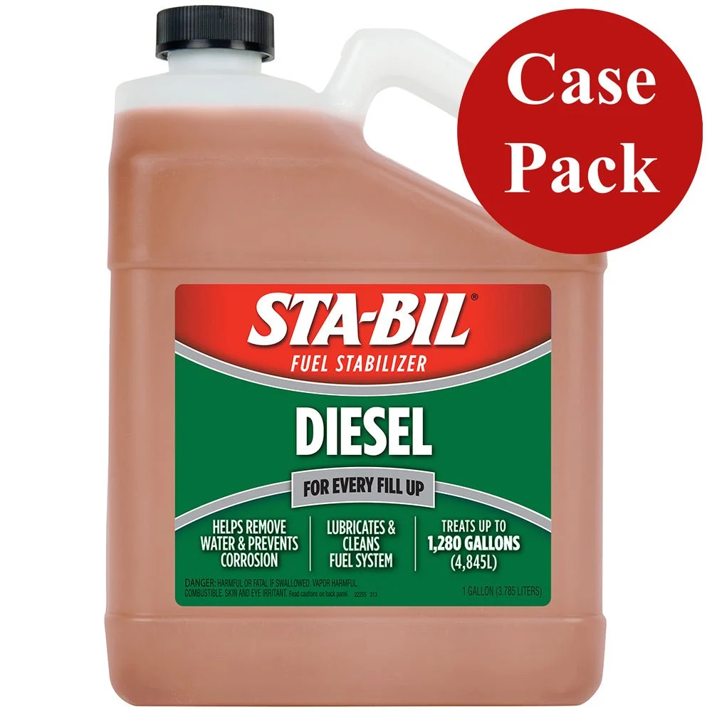 Sta-Bil Diesel Formula Fuel Stabilizer & Performance Improver - 1 Gallon *Case of 4* – Marine Fuel System Replacement Part