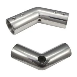 Stainless Steel Boat Hand Rail 125 Degree Bow Form, 1"
