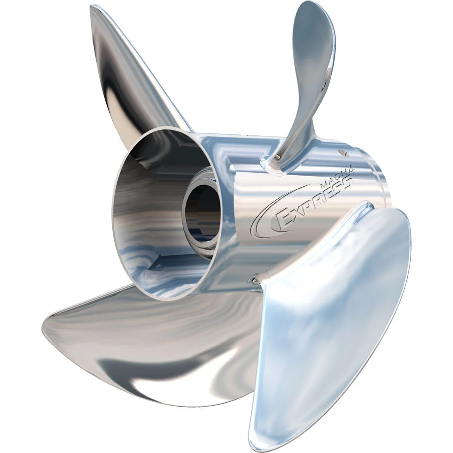 Turning Point Propellers 31432140 Express 4-Blade SS Propellers for 40-150hp Engines with 4.25" GC - 13" x 21", LH EX1/EX2-1321-4L - 31432140