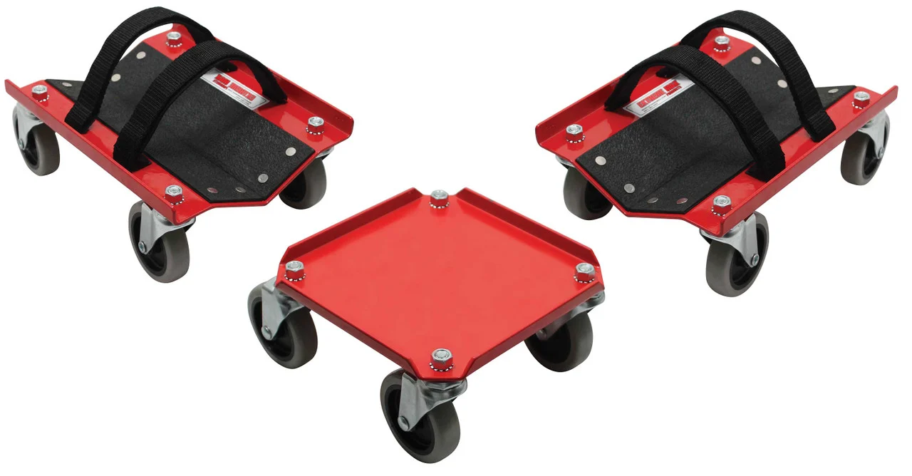 Extreme Max 5800.0228 V-Slides Snowmobile Dolly System - Steel, Red - 5800.0228
