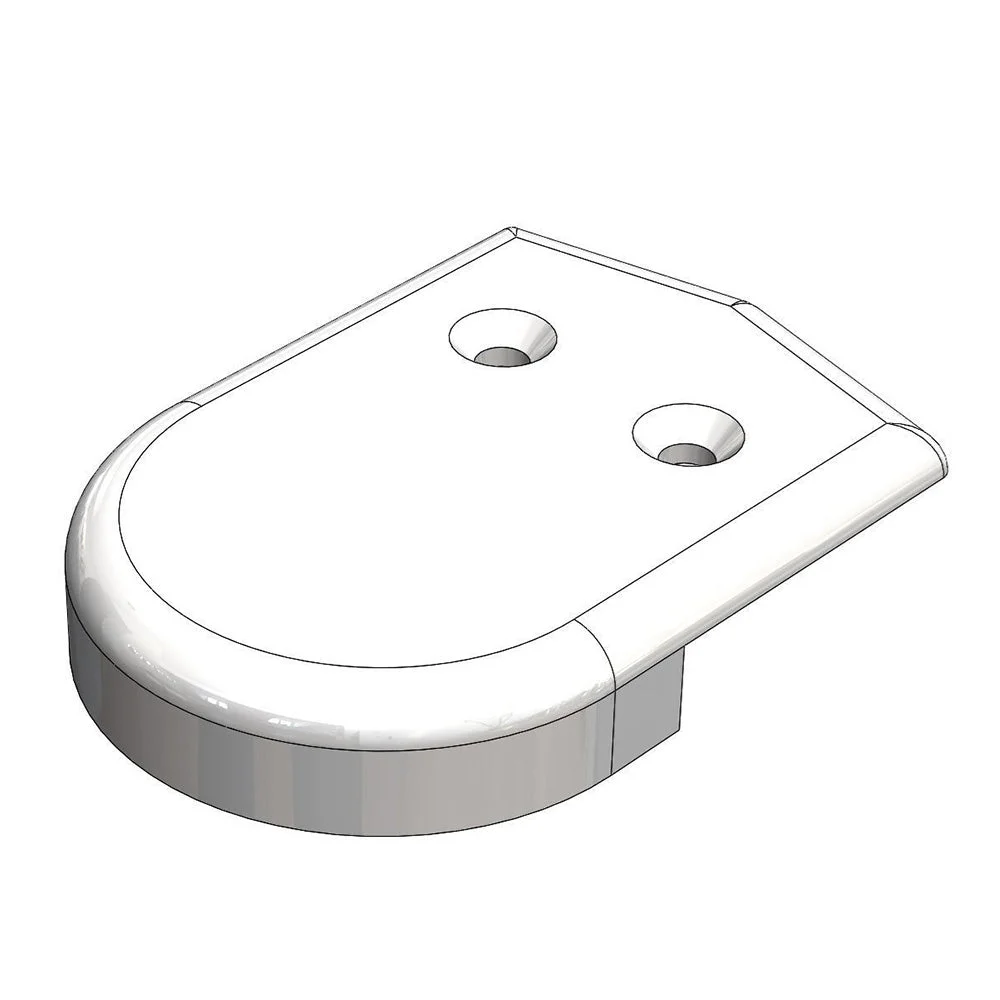 TACO Marine TACO 2" Rub Rail End Cap - White