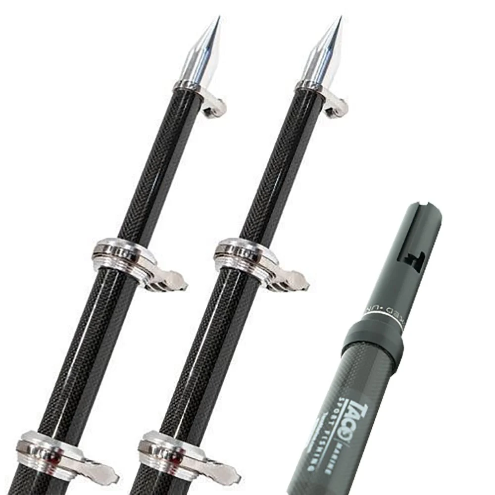 TACO Marine TACO 20' Carbon Fiber Twist & Lock Outrigger Poles f/GS-450, GS-500 & GS-1000 Bases - Black