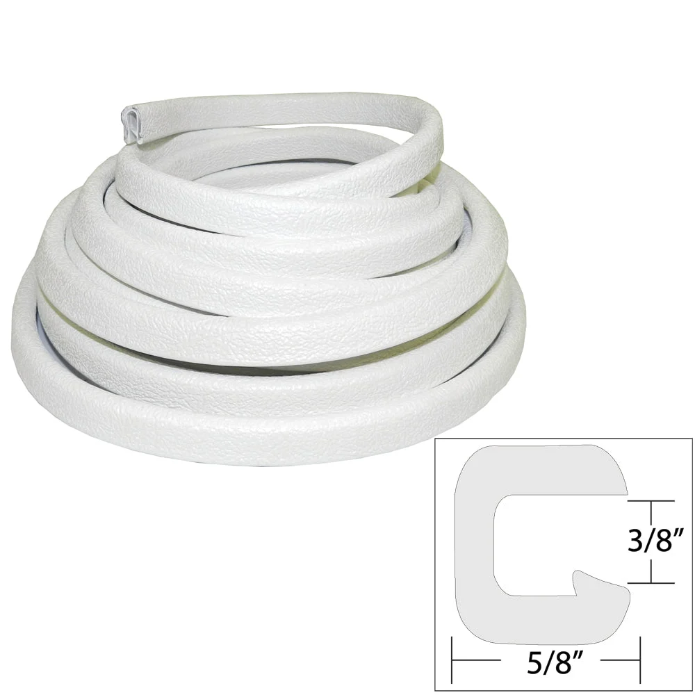 TACO Marine TACO Flexible Vinyl Trim - ⅜" Opening x ⅝"W x 25'L - White