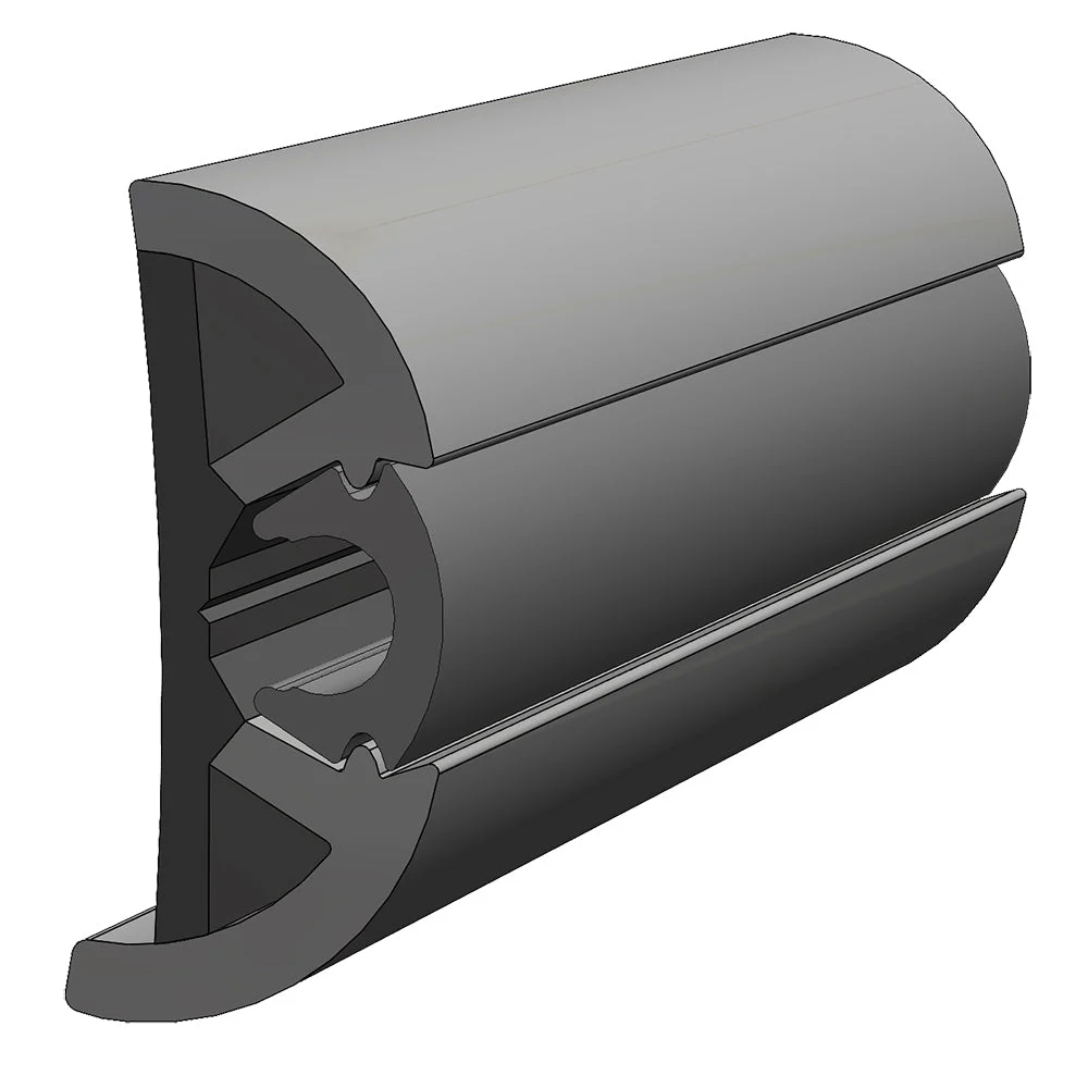 TACO Marine TACO SuproFlex Rub Rail Kit Gray w/Gray Insert - 2"H x 1.2"W x 80'L