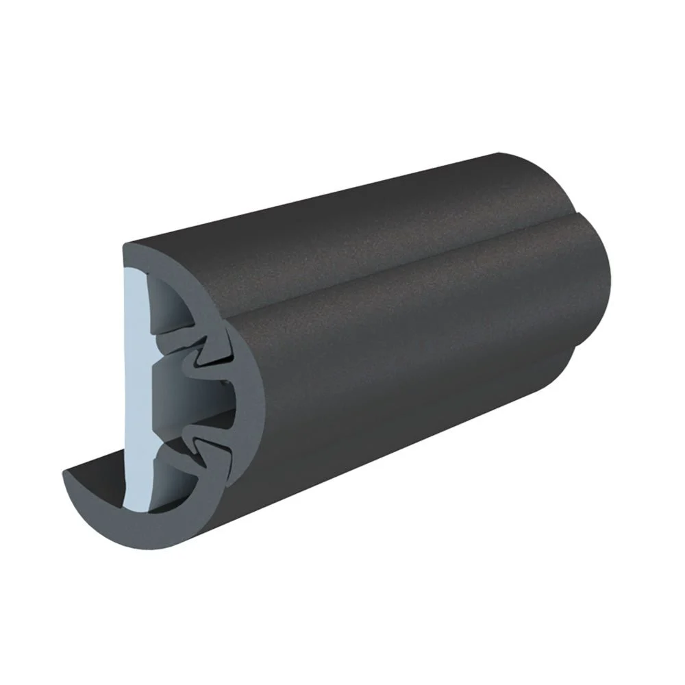 TACO Marine TACO SuproFlex Rub Rail Kit w/Flex Vinyl Overlay Insert - 2"H x 1-1/4"W x 60'L - Black w/Black