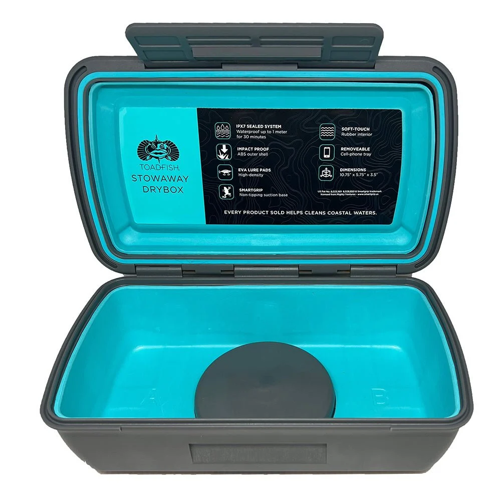 Toadfish Stowaway Dry Box w/Smart Grip & Cell Phone Tray Insert – Marine Boat Replacement Part