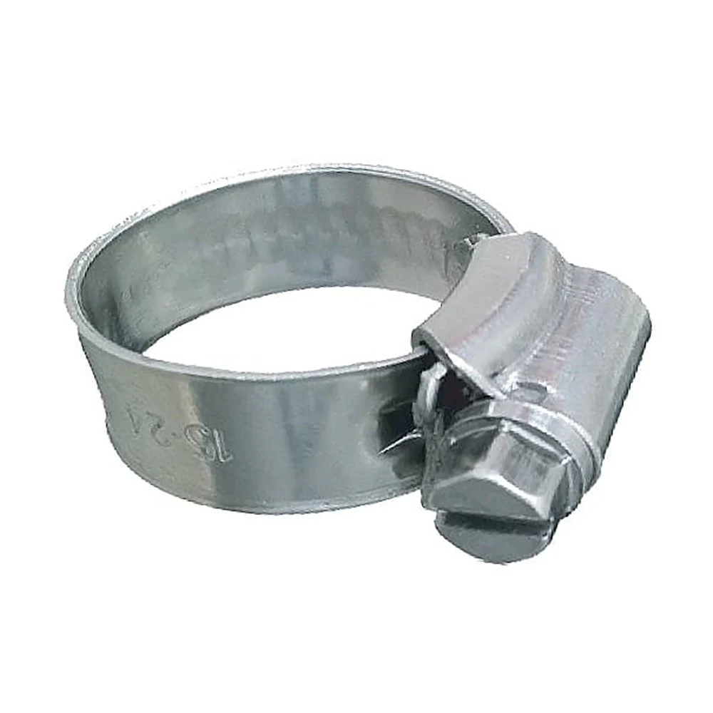 Trident Marine 316 SS Non-Perforated Worm Gear Hose Clamp - 3/8" Band - (5/16" – 9/16") Clamping Range - 10-Pa