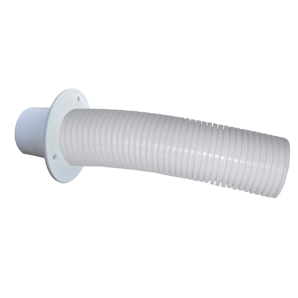 Trident Marine Outboard 4' White Stern Flex Hose w/Transom Flange