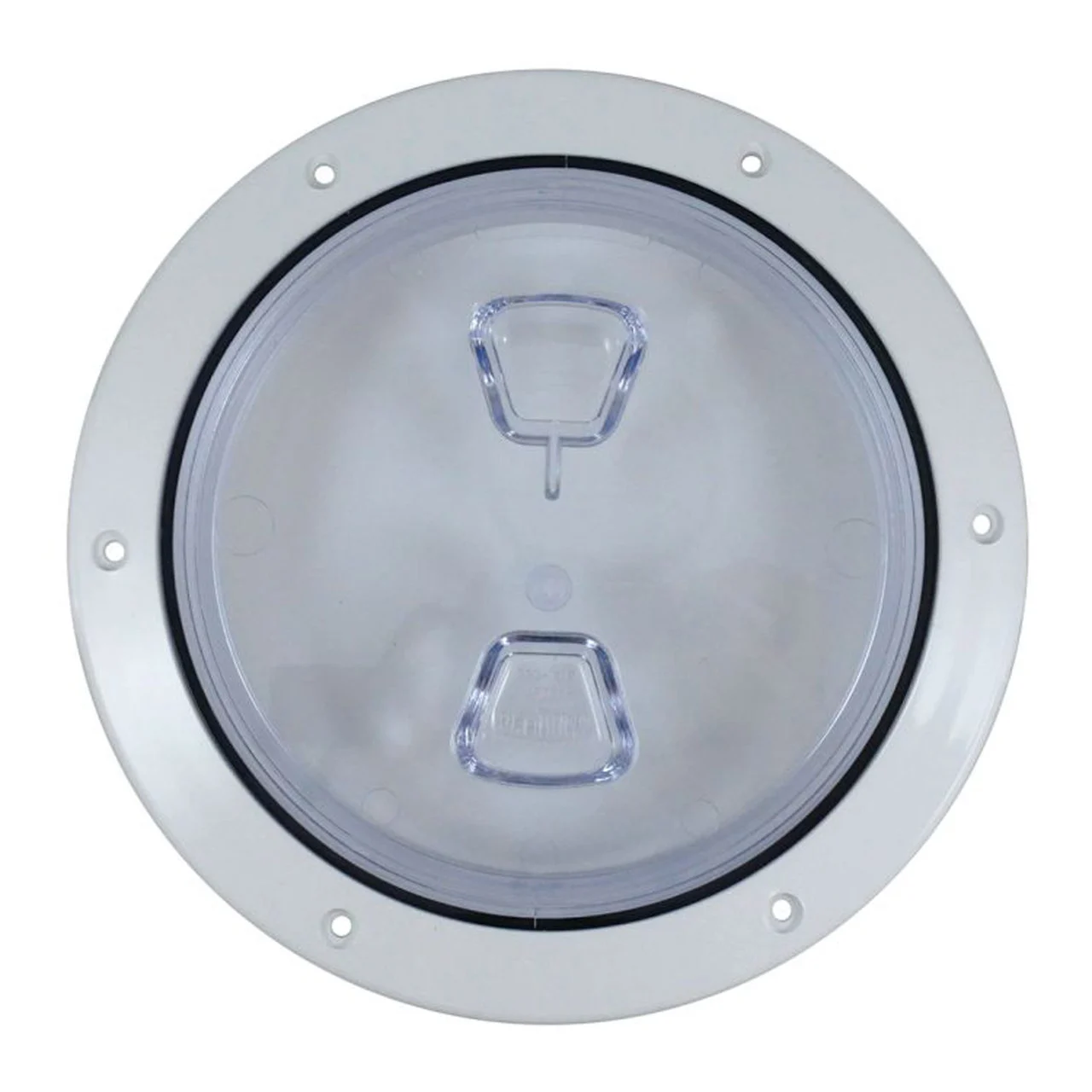Beckson DP40-W-C Screw-Out Deck Plate - 4", White/Clear - DP40-W-C