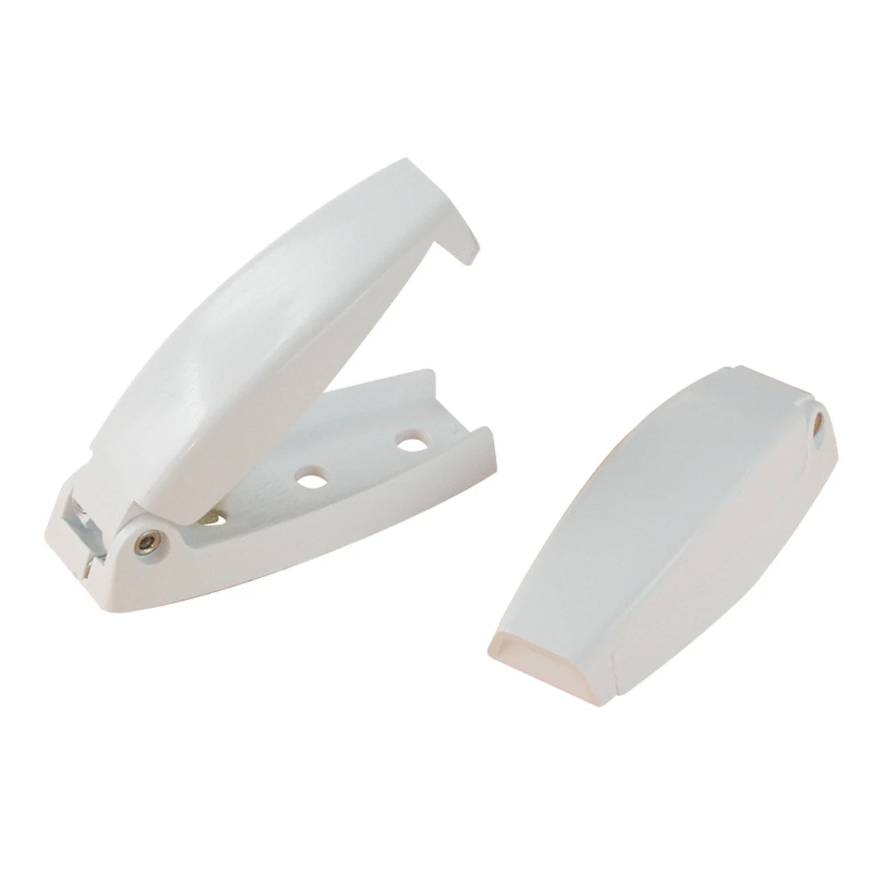 RV Designer E211 Rounded Baggage Door Catch - White, Set of 2 - E211