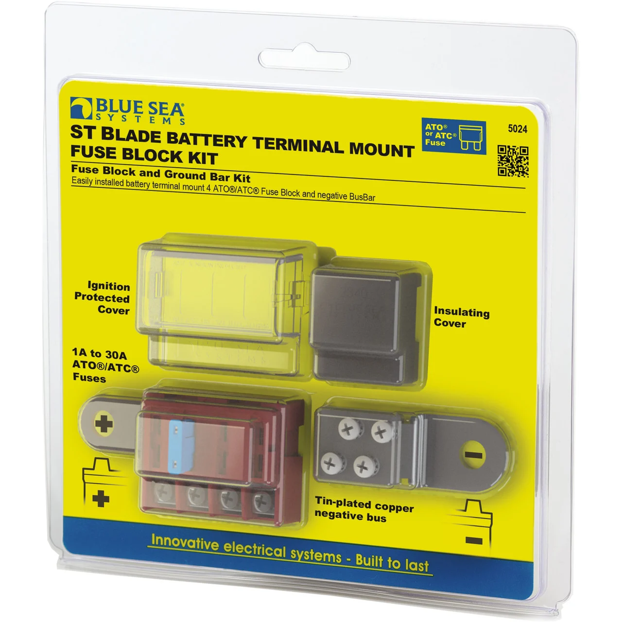 Blue Sea Systems 5024-BSS ST-Blade Battery Terminal Mount Fuse Block Kit - 5024-BSS