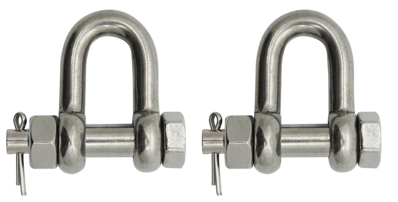 Extreme Max 3006.8357.2 BoatTector Stainless Steel Bolt-Type Chain Shackle - 3/4", 2-Pack - 3006.8357.2
