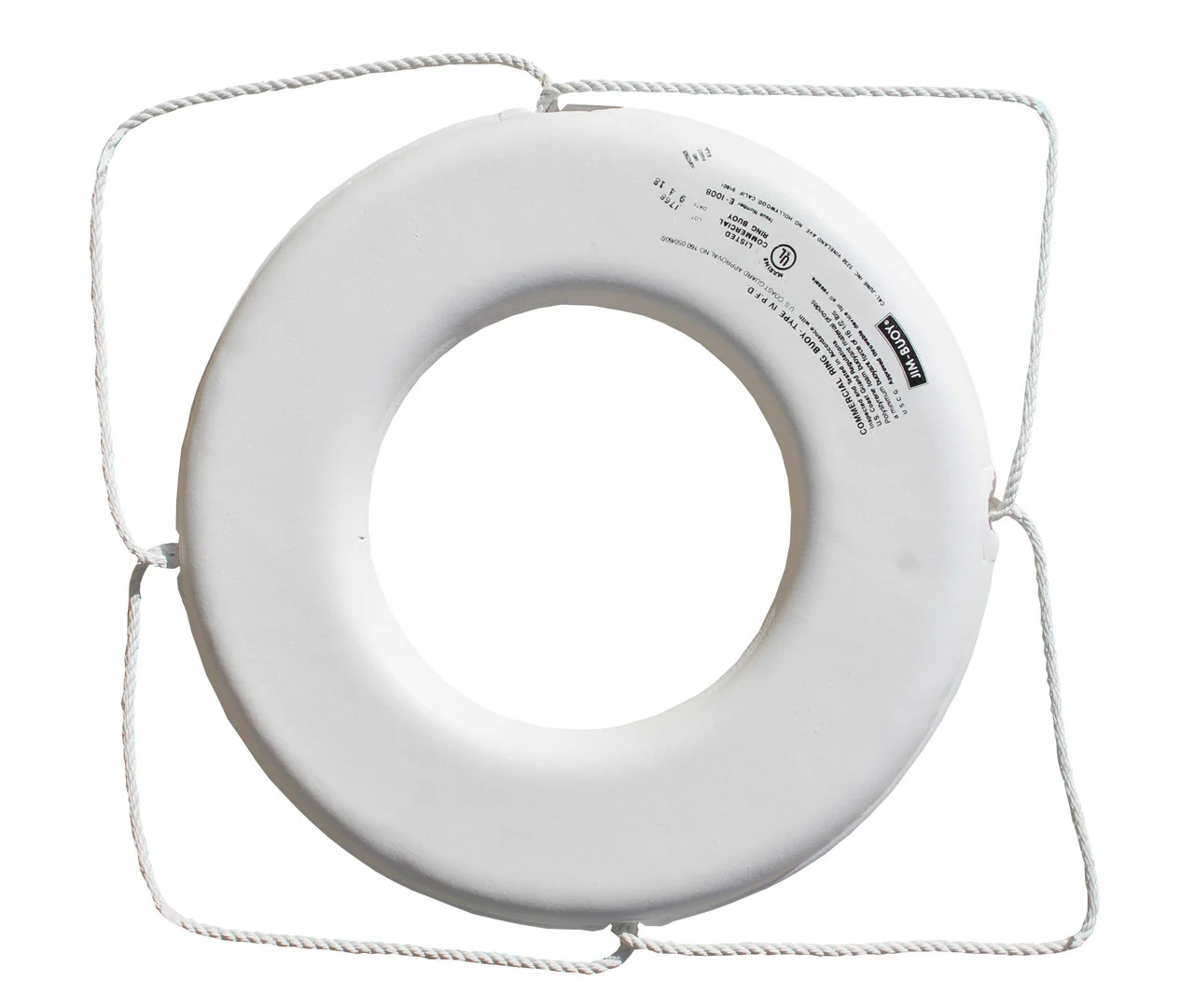 Jim-Buoy GW-X-20 U.S.C.G. Approved GX-Series Life Ring - 20", White - GW-X-20