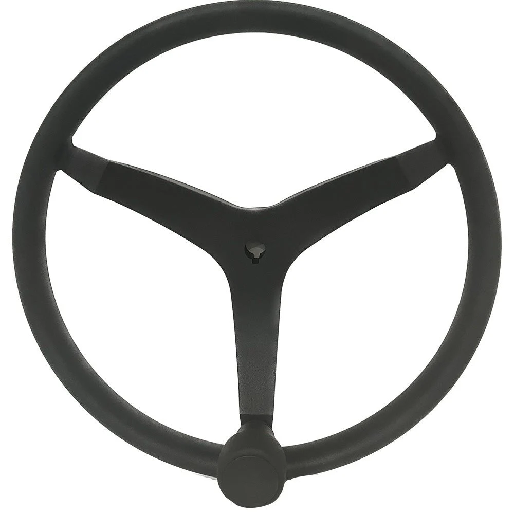 Uflex USA Uflex - V46 - 13.5" Stainless Steel Steering Wheel w/Speed Knob - Black – Marine Boat Replacement Part