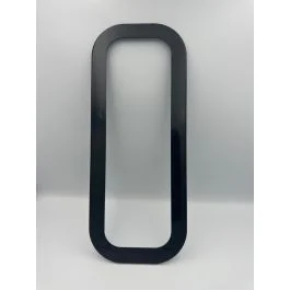 Beckson 4" x 14" Portlight Self Draining Trim Ring, Black
