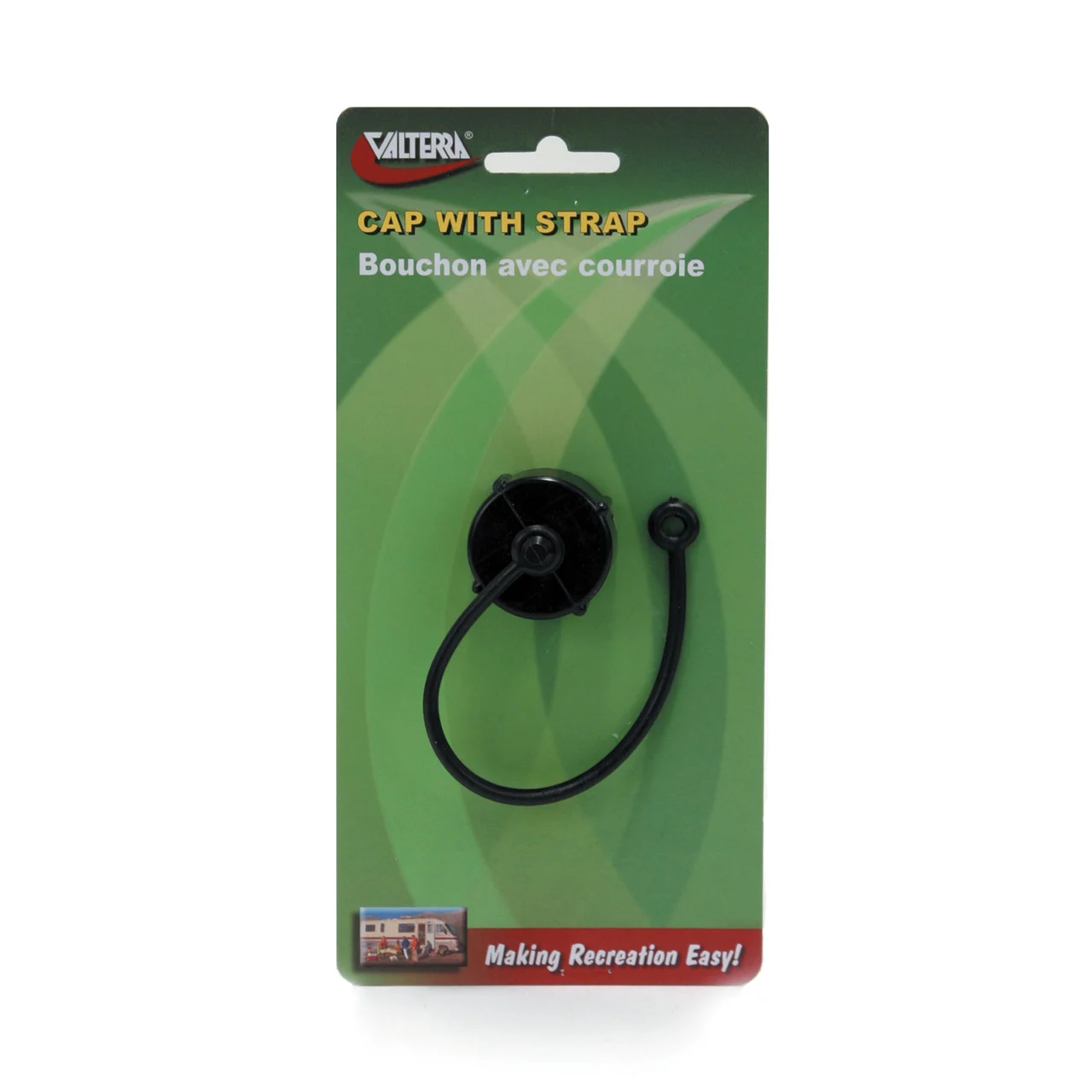 Valterra T1020-1DVP EZ Coupler Hose Cap with Strap - 3/4", Black - T1020-1DVP