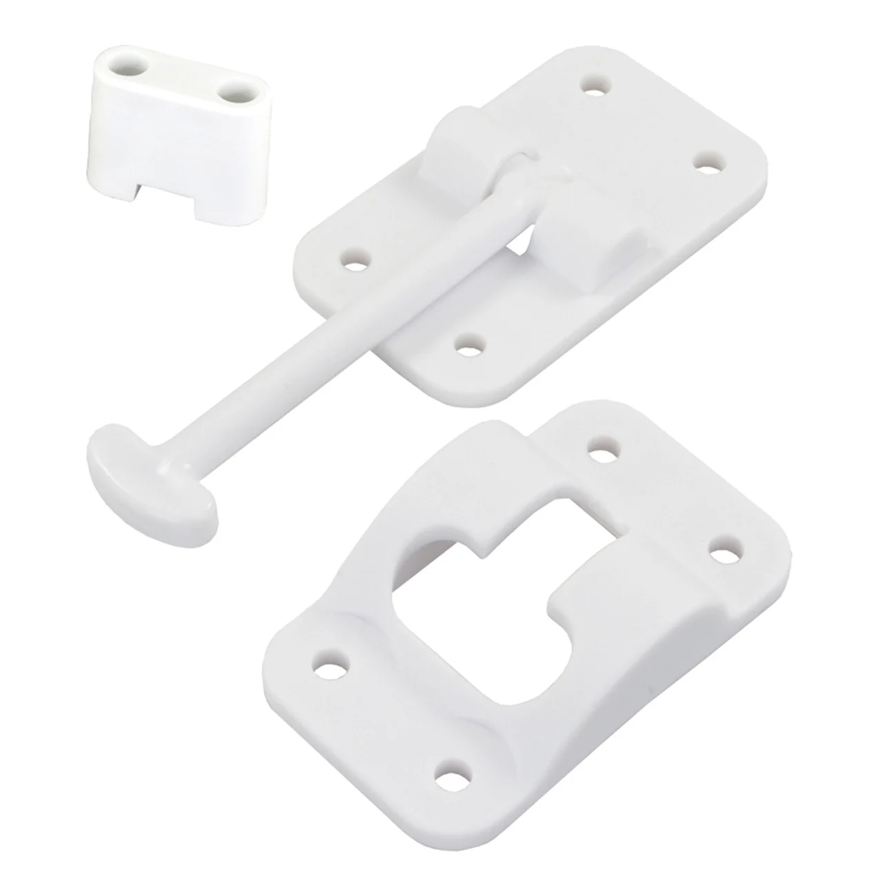 JR Products 10414B T-Style Door Holder with Bumper - 3-1/2" - 10414B