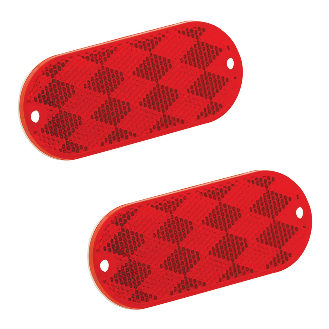Bargman 71-78-010 Oblong Adhesive Reflector - Red, 3-1/4" x 1-1/2" - 71-78-010