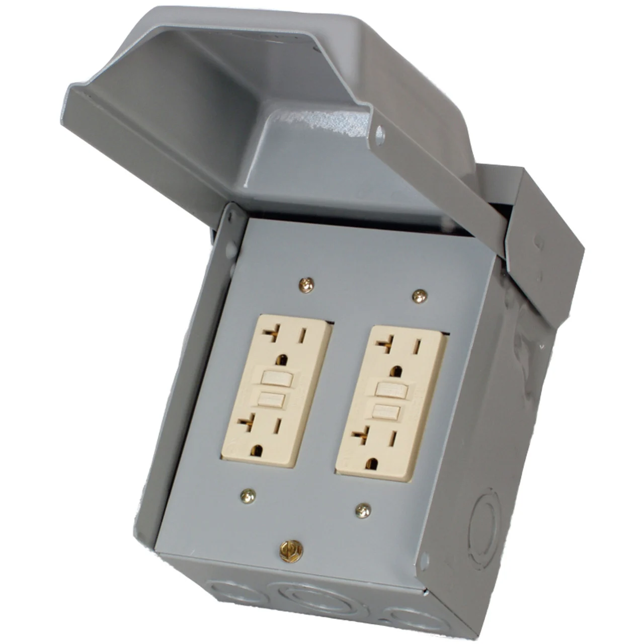 Midwest Electric U012010 Unmetered Surface Power Outlets - 20A, Dual W/ GFCI - U012010