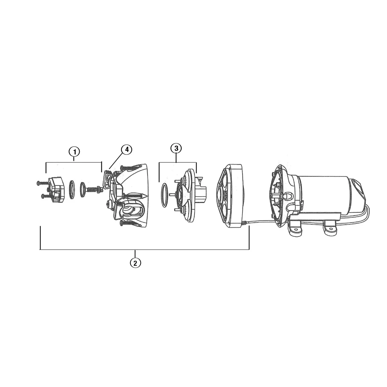 Flojet 21000-407A Triplex Diaphragm 3500 Series - Side Clips - 21000407A