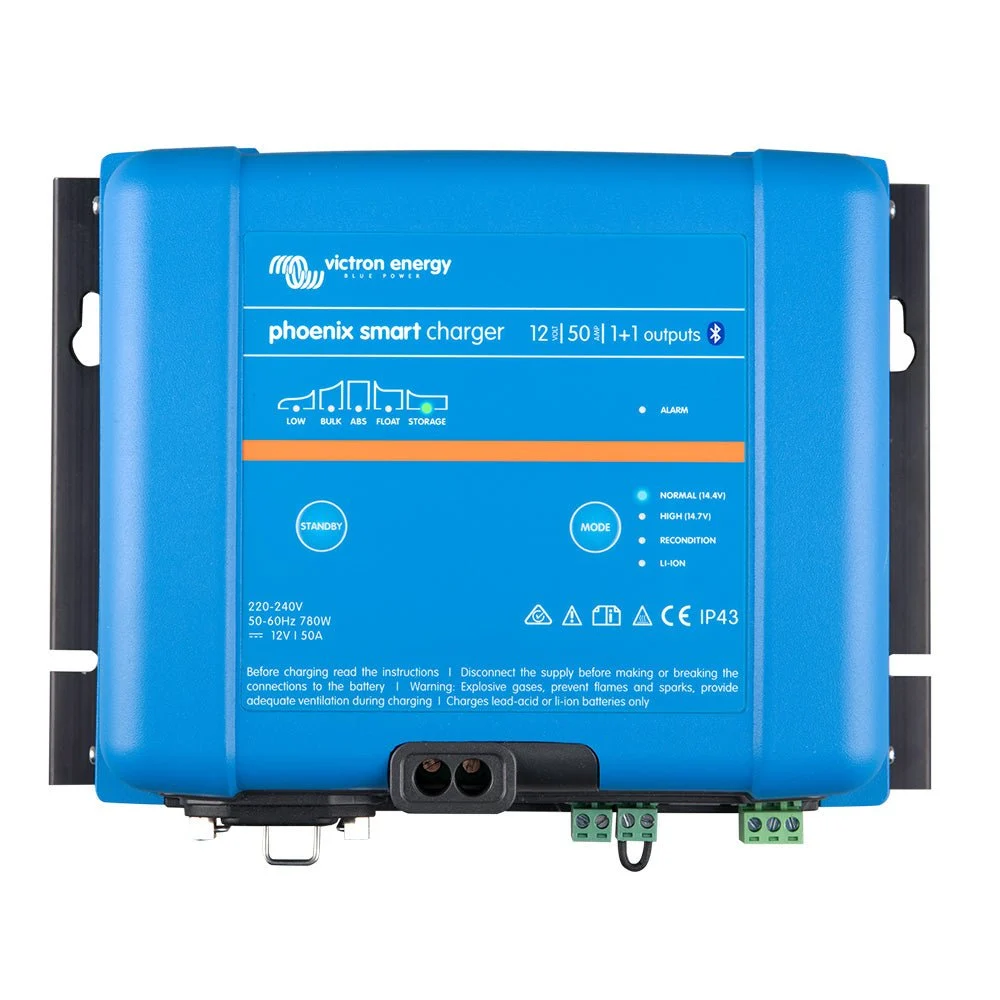 Victron Energy Phoenix Smart IP43 Charger 12/50 (1+1) 120-240VAC Requires 5-15P Mains Cord – Marine Boat Replacement Part