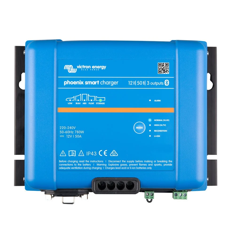 Victron Energy Phoenix Smart IP43 Charger 12/50 (3) 120-240VAC Requires 5-15P Mains Cord – Marine Boat Replacement Part