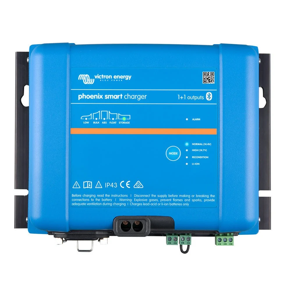 Victron Energy Phoenix Smart IP43 Charger 24/16 (1+1) 120-240VAC Requires 5-15P Mains Cord – Marine Boat Replacement Part