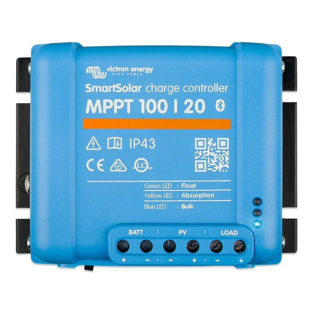 Victron Energy SmartSolar MPPT 100/20 - Up to 48 VDC - UL Approved – Marine Boat Replacement Part