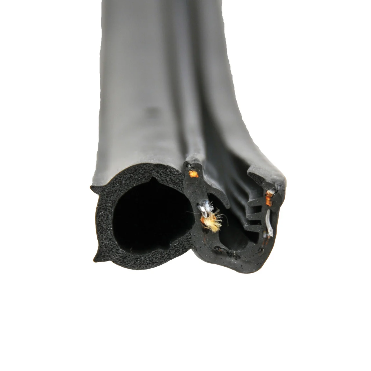 AP Products 018-088-BB Single Bulb Seal with Slide-On Clip - 1" x 3/4" x 28', Black - 018-088-BB